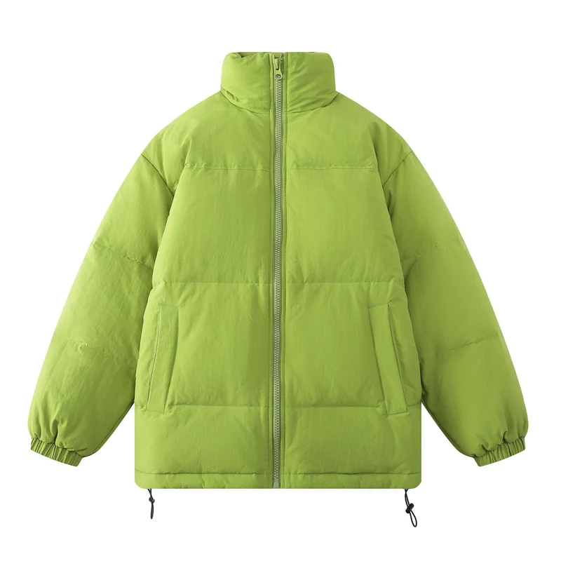 Unisex Oversize Steppjacke mit hohem Kragen und Kordelzug Drune