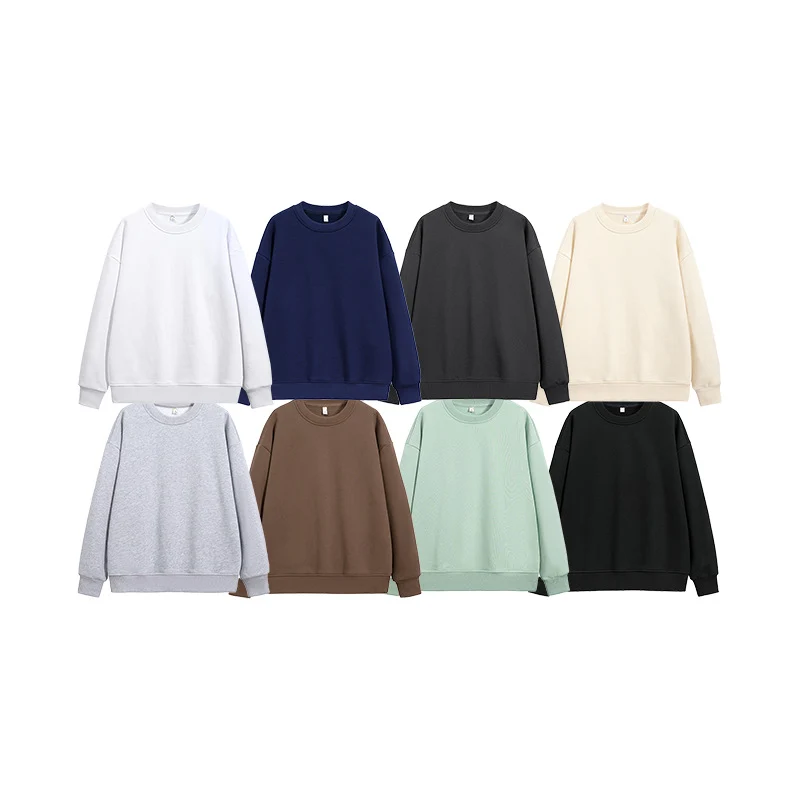 Unisex Oversize Rundhals-Sweatshirt aus schwerer Baumwollmischung mit geripptem Saum und Raglanärmeln Drune