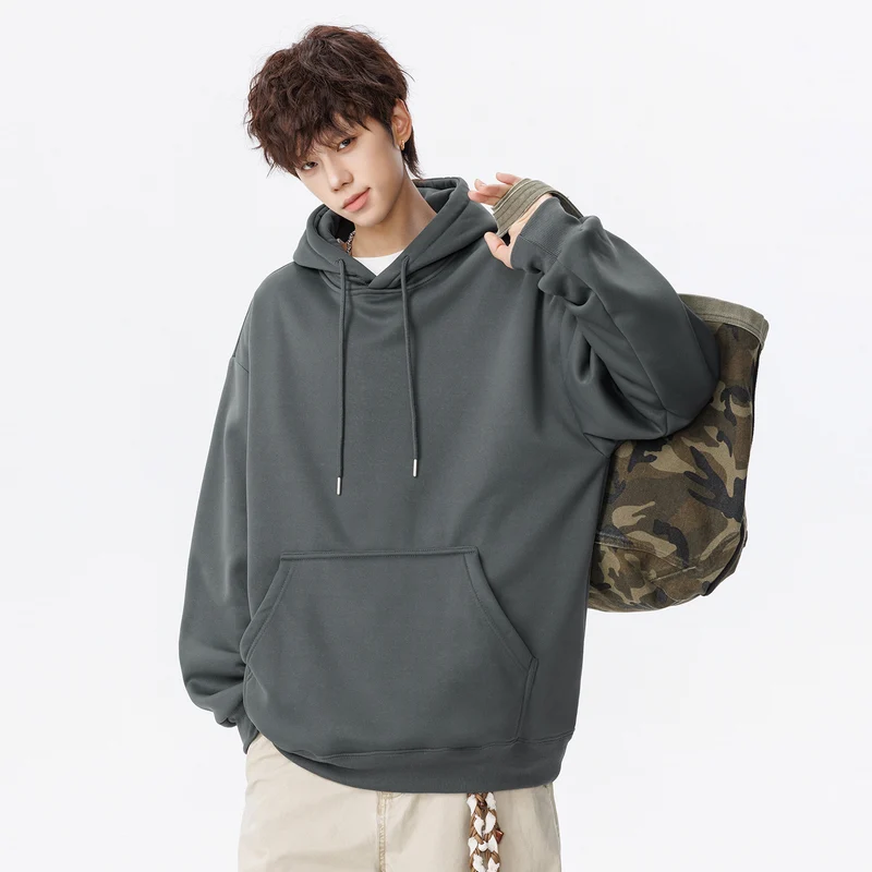 Unisex Oversize Kapuzenpullover mit Kängurutasche und weichem Fleece-Innenfutter Drune