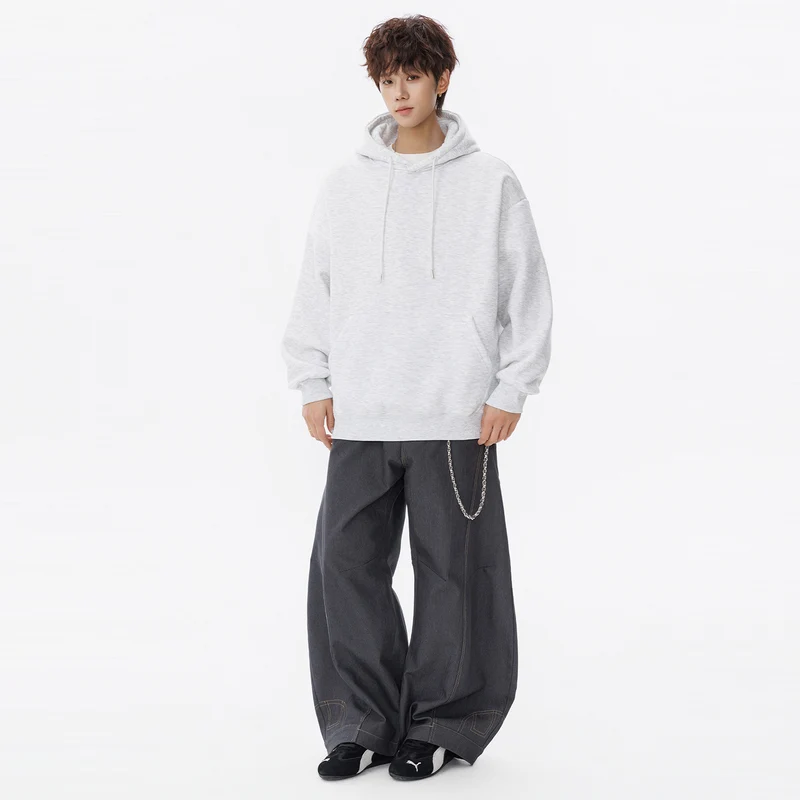 Unisex Oversize Kapuzenpullover mit Kängurutasche und weichem Fleece-Innenfutter Drune