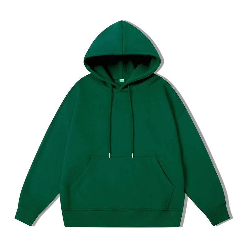 Unisex Oversize-Kapuzenpullover mit Kängurutasche und Drop-Shoulder Drune