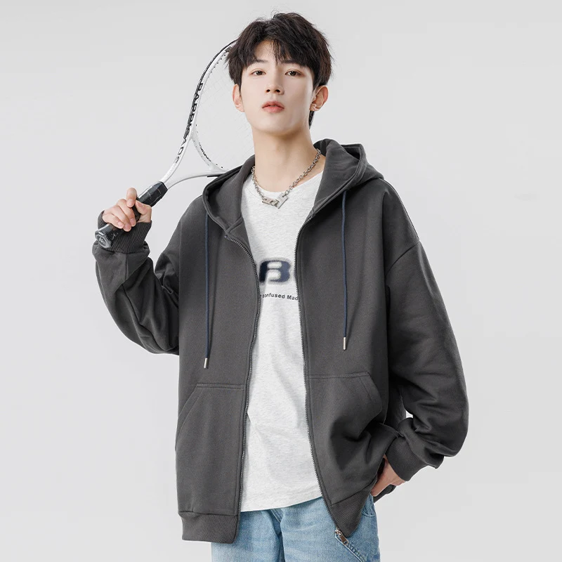 Unisex Oversize Kapuzen-Fleecejacke mit Boxy-Schnitt und Metall-Reißverschluss Drune