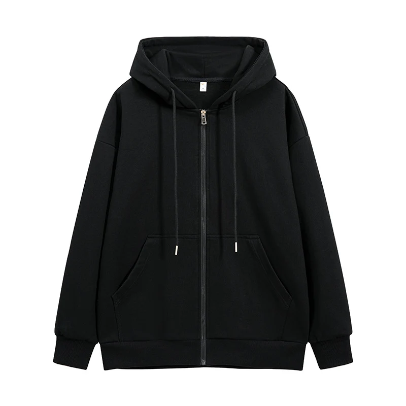 Unisex Oversize Kapuzen-Fleecejacke mit Boxy-Schnitt und Metall-Reißverschluss Drune