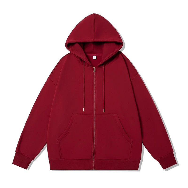 Unisex Oversize Kapuzen-Fleecejacke mit Boxy-Schnitt und Metall-Reißverschluss Drune