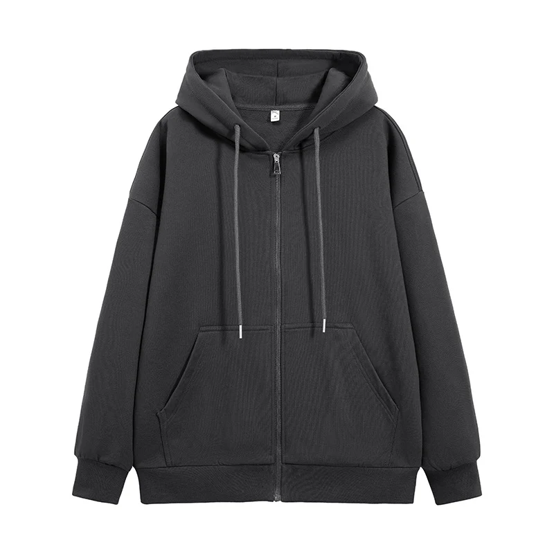 Unisex Oversize Kapuzen-Fleecejacke mit Boxy-Schnitt und Metall-Reißverschluss Drune