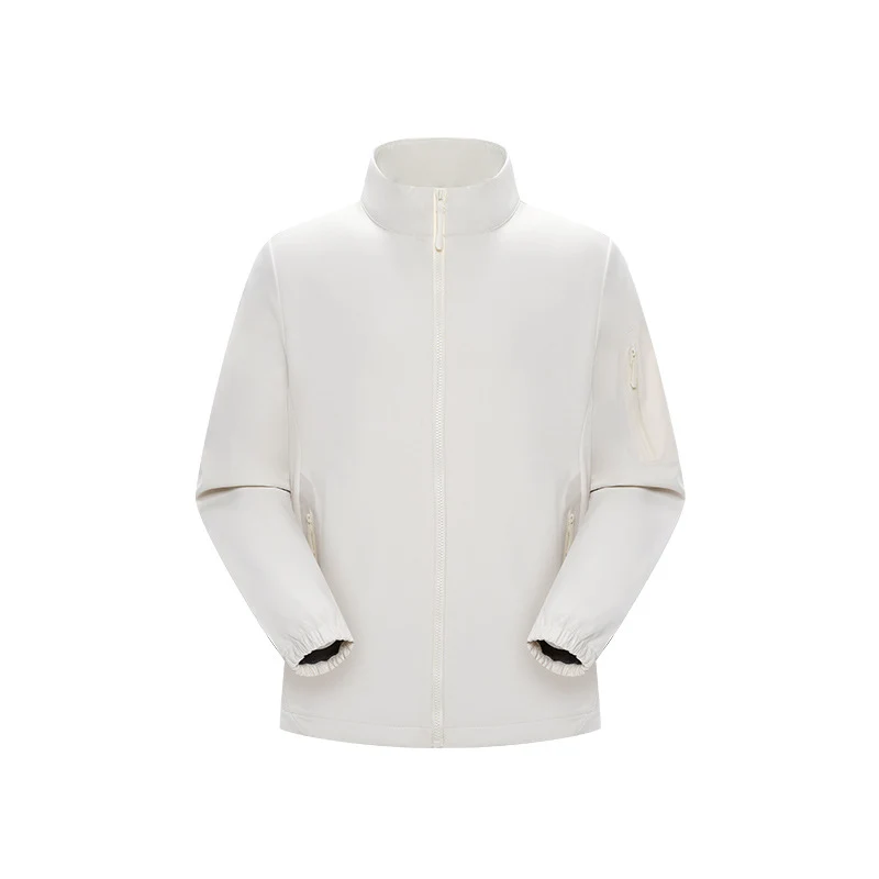 Unisex Leichte Softshell-Jacke mit Stehkragen, durchgehendem Reißverschluss und Ärmeltasche Drune