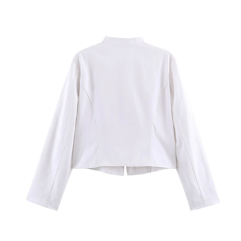 Damen Kurze Husarenjacke mit dekorischen Schlaufen und Stehkragen Drune