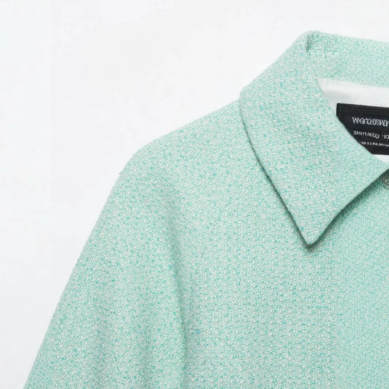 Damen Kurzblouson aus Bouclé mit verdecktem Reißverschluss und Umschlagmanschetten Drune