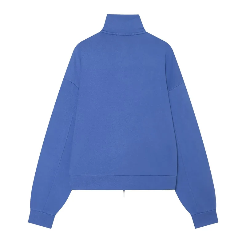Damen Kurz geschnittener Sweatshirt-Blouson mit hohem Stehkragen und Reißverschluss Drune