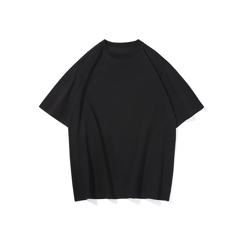 Herren Oversize-T-Shirt aus schwerem Baumwolljersey mit überschnittener Schulter und verstärktem Rundhalsausschnitt Drune
