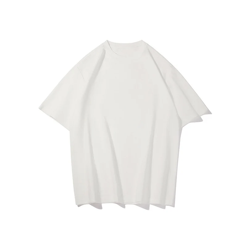 Herren Oversize-T-Shirt aus schwerem Baumwolljersey mit überschnittener Schulter und verstärktem Rundhalsausschnitt Drune