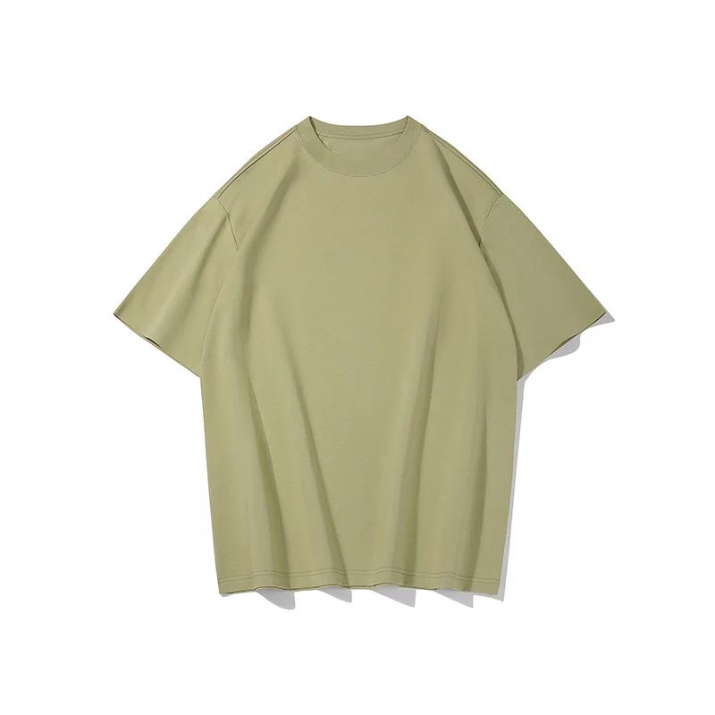 Herren Oversize-T-Shirt aus schwerem Baumwolljersey mit überschnittener Schulter und verstärktem Rundhalsausschnitt Drune