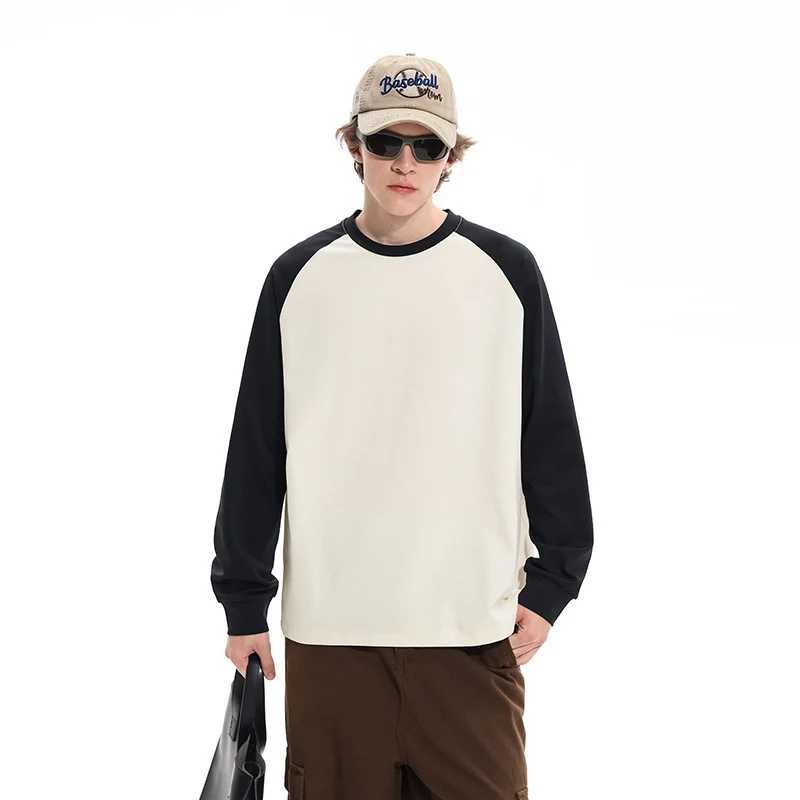 Herren Oversize Raglan-Sweatshirt mit Colourblocking und gerippten Bündchen Drune
