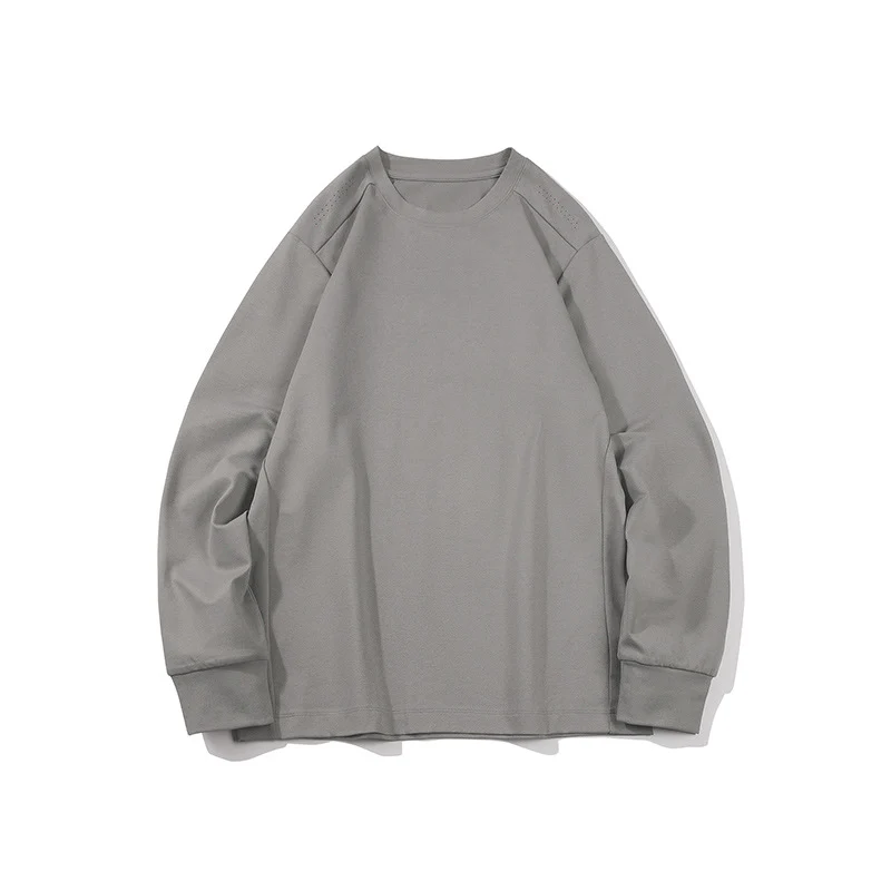 Herren Oversize-Langarmshirt aus schwerem Baumwolljersey mit Rundhalsausschnitt und gerippten Bündchen Drune