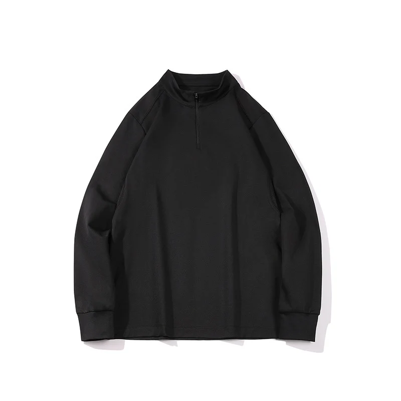 Herren Oversize-Halbzip-Sweatshirt mit Stehkragen, Raglanärmeln und seitlichen Eingrifftaschen Drune