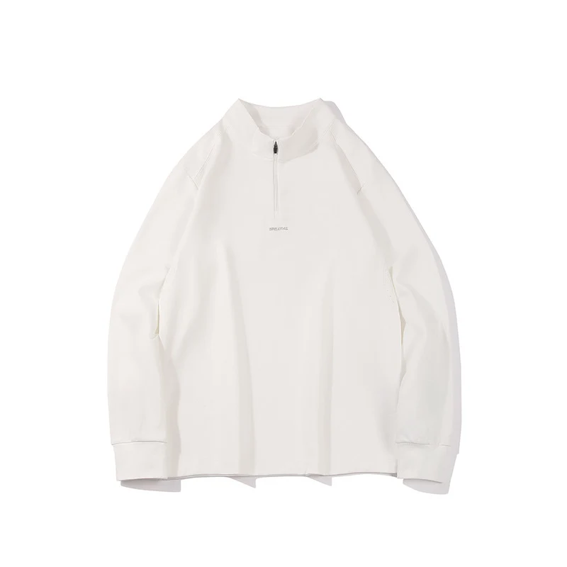 Herren Oversize-Halbzip-Sweatshirt mit Stehkragen, Raglanärmeln und seitlichen Eingrifftaschen Drune