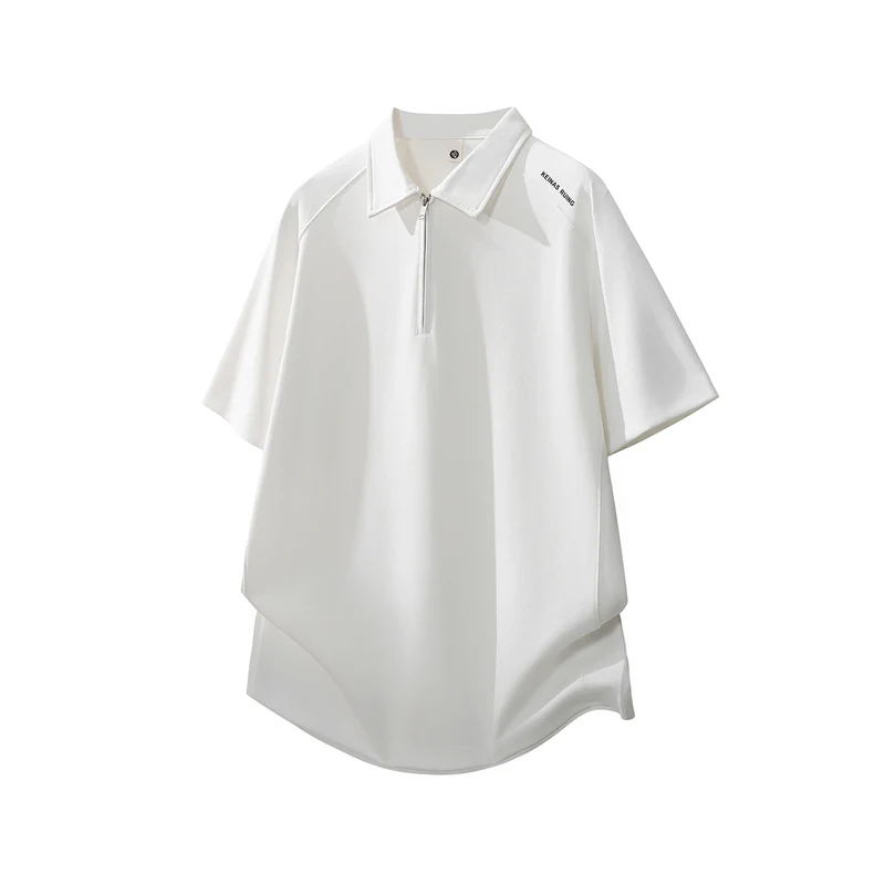 Herren Oversize-Halbzip-Polo mit technischem Jersey und verlängertem Rückensaum Drune