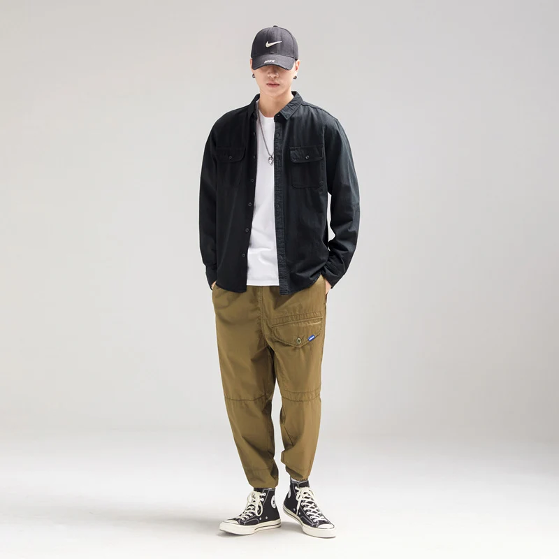 Herren Overshirt aus Baumwoll‑Twill mit Pattentaschen und Relaxed‑Fit Drune