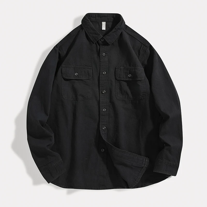 Herren Overshirt aus Baumwoll‑Twill mit Pattentaschen und Relaxed‑Fit Drune