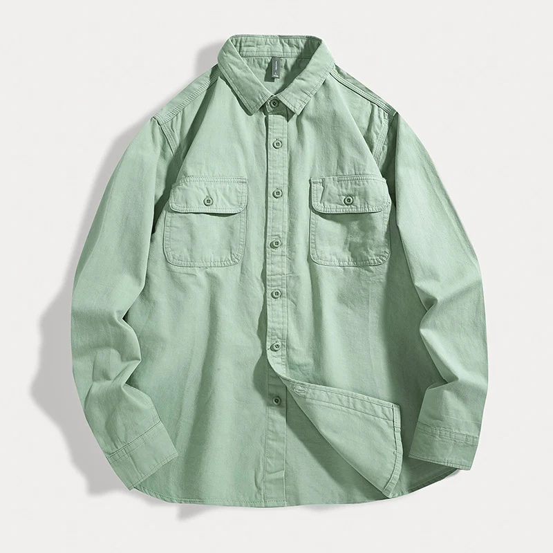 Herren Overshirt aus Baumwoll‑Twill mit Pattentaschen und Relaxed‑Fit Drune