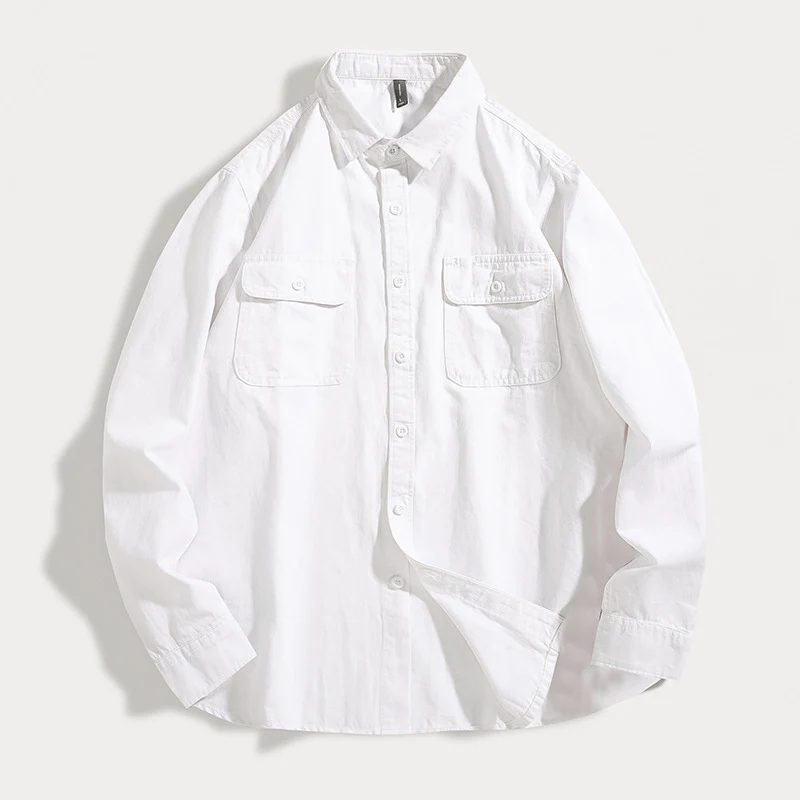 Herren Overshirt aus Baumwoll‑Twill mit Pattentaschen und Relaxed‑Fit Drune