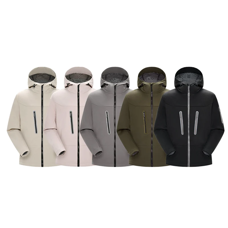 Herren Multifunktions-Softshelljacke mit ergonomischem Wetterschutz, verstellbarer Kapuze und senkrechten Reißverschlusstaschen Drune