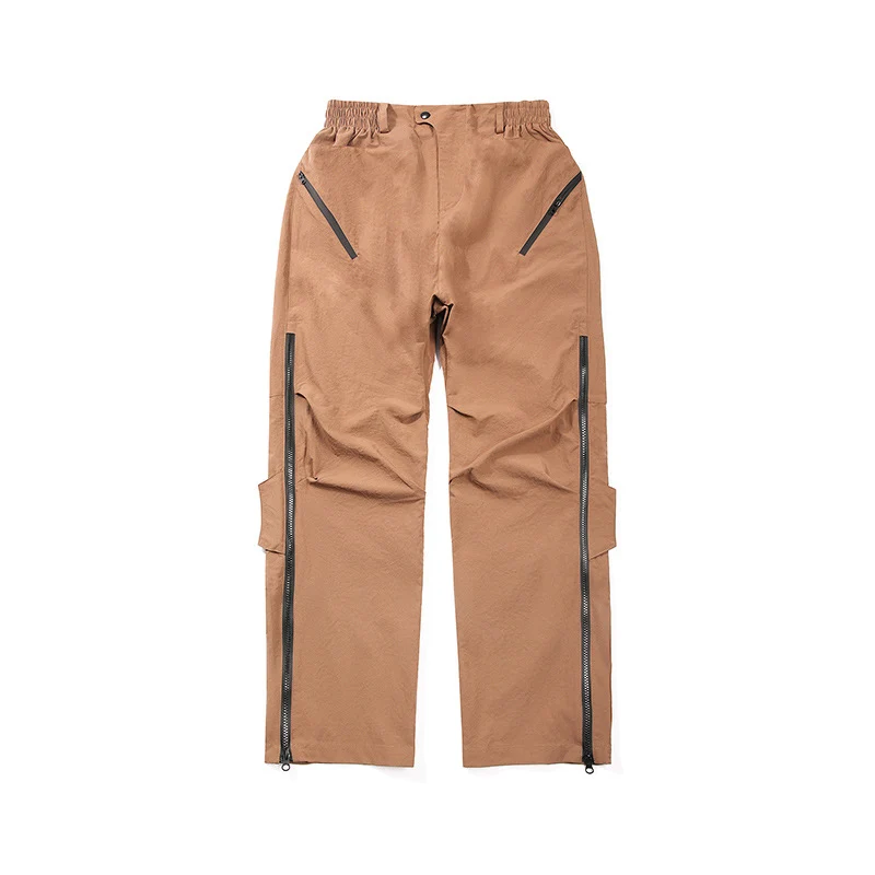 Herren Multifunktionale Tech‑Cargo‑Hose mit seitlichen Zippern, elastischem Bund und taktischen Pattentaschen Drune