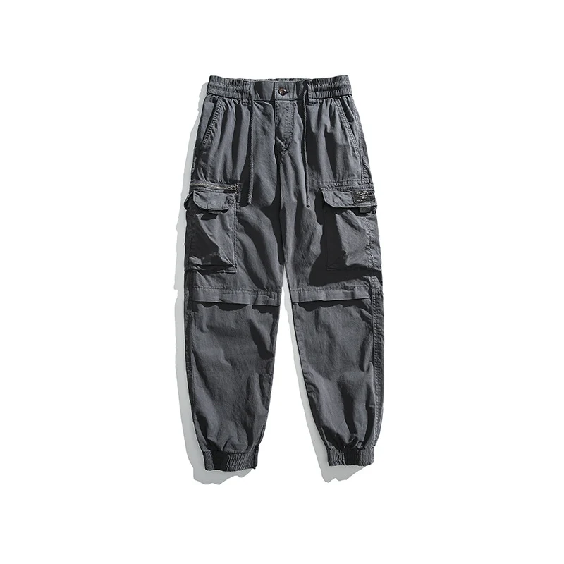 Herren Multifunktionale Cargo-Jogginghose mit Tunnelzugbund, Kniepaneelen und Mehrfachtaschen Drune