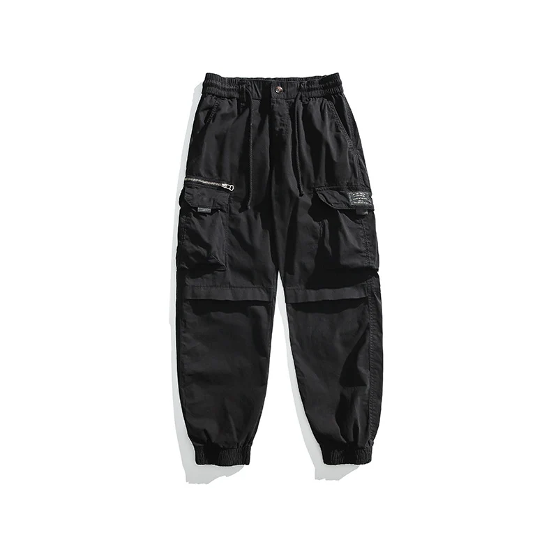 Herren Multifunktionale Cargo-Jogginghose mit Tunnelzugbund, Kniepaneelen und Mehrfachtaschen Drune