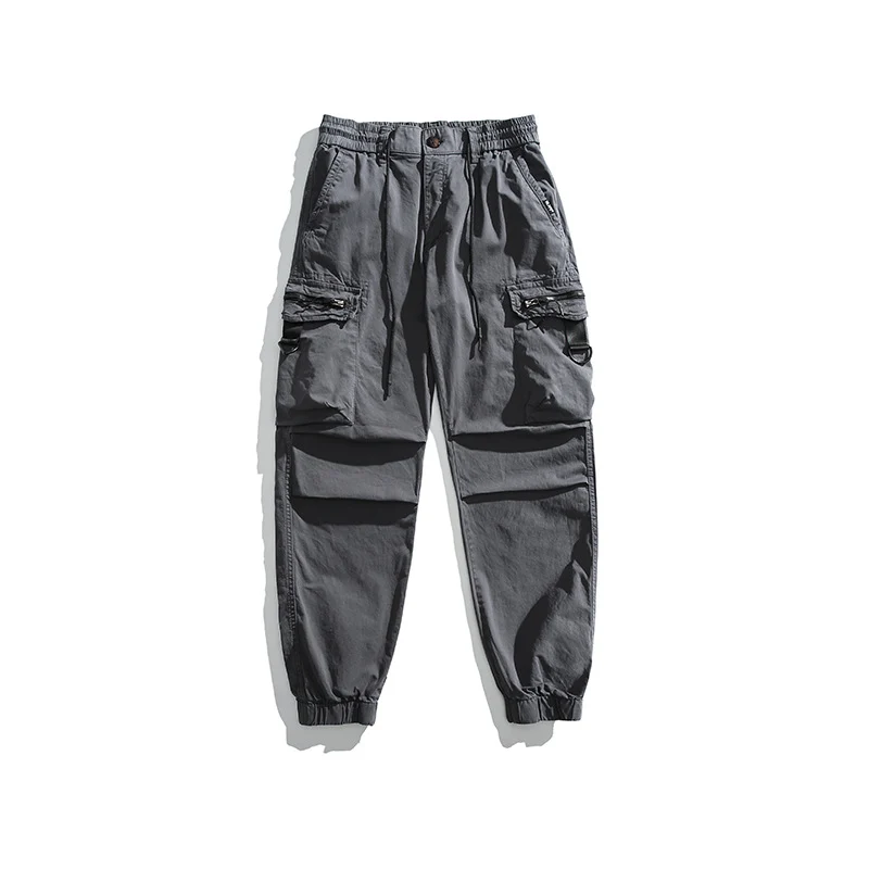 Herren Multifunktionale Cargo-Jogginghose mit D-Ringen, Reißverschluss‑Klappen und elastischen Bündchen Drune