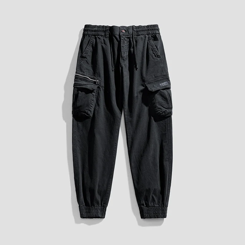 Herren Multifunktionale Cargo-Jogginghose im Urban-Utility-Stil mit elastischem Bund und Klapptaschen Drune