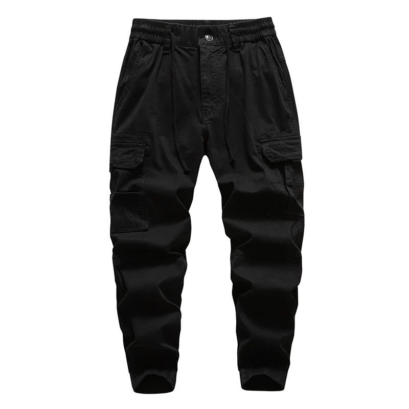 Herren Multifunktionale Cargo-Joggerhose mit Tunnelzugbund, Knieabnähern und Organizer-Taschen Drune