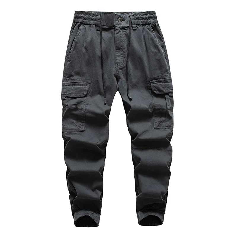 Herren Multifunktionale Cargo-Joggerhose mit Tunnelzugbund, Knieabnähern und Organizer-Taschen Drune