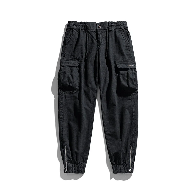 Herren Multifunktionale Cargo-Joggerhose mit Reißverschluss-Beinabschluss und großen Klappentaschen Drune