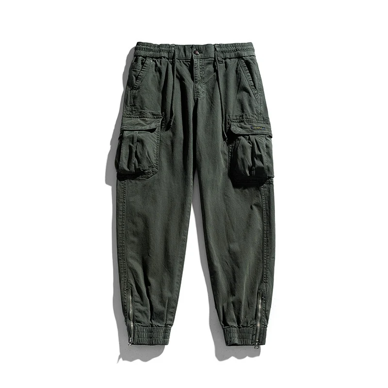 Herren Multifunktionale Cargo-Joggerhose mit Reißverschluss-Beinabschluss und großen Klappentaschen Drune
