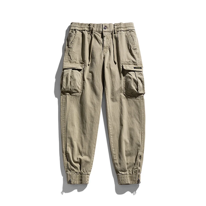Herren Multifunktionale Cargo-Joggerhose mit Reißverschluss-Beinabschluss und großen Klappentaschen Drune