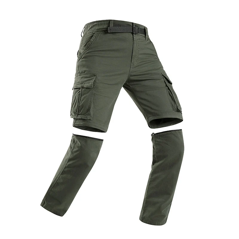 Herren Modulare Cargohose mit Reißverschluss-Beinabtrennung und Multifachtaschen Drune