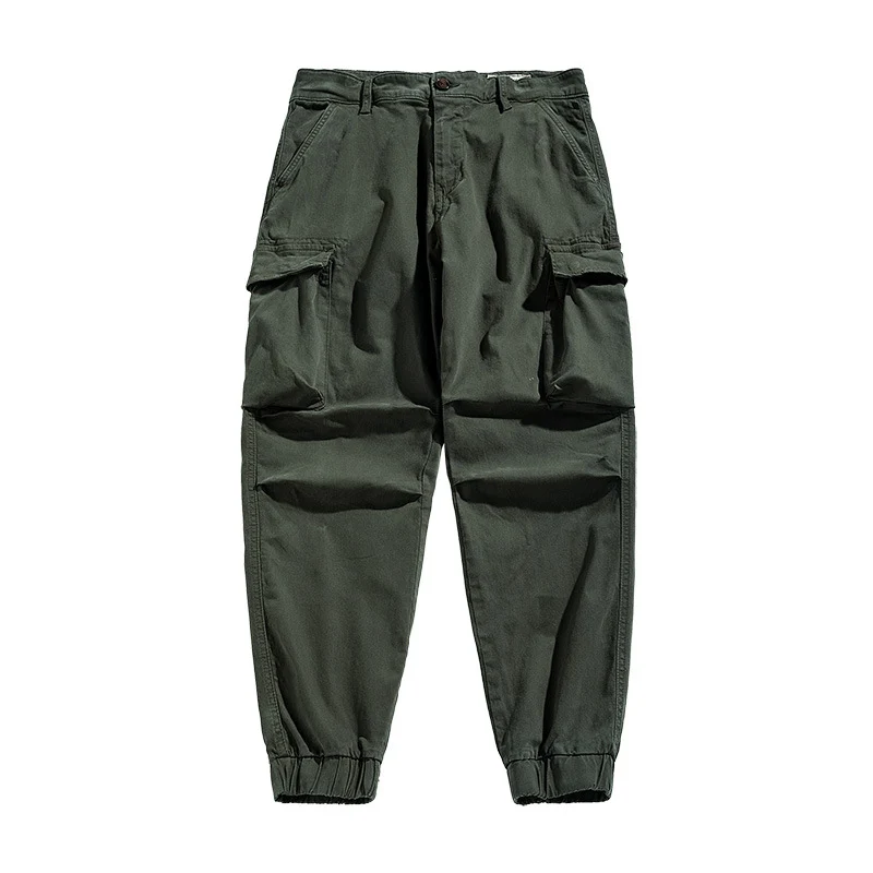 Herren Military-inspirierte Relaxed-Cargo-Jogger aus Ripstop-Baumwolle mit aufgesetzten Klappentaschen Drune