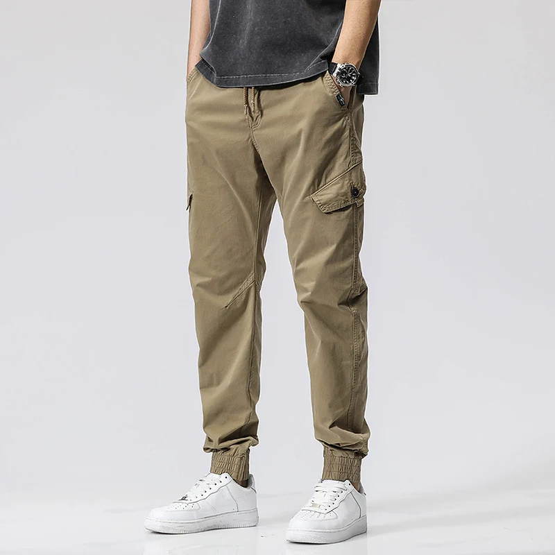 Herren Military-Influenced Cargo-Jogger mit elastischem Komfortbund und Kontrast-Zipper Drune