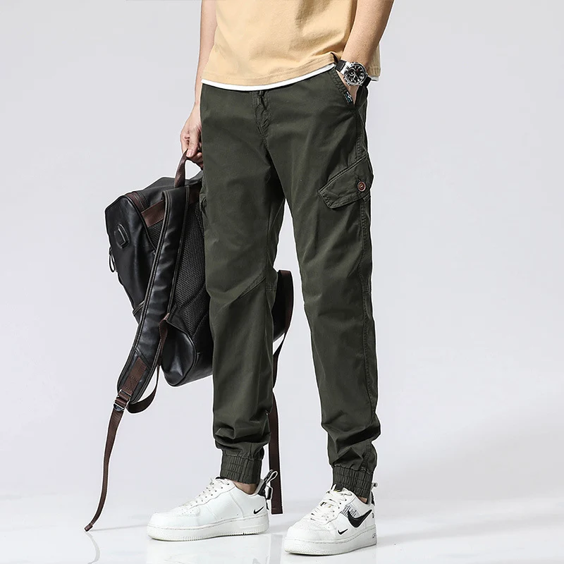 Herren Military-Influenced Cargo-Jogger mit elastischem Komfortbund und Kontrast-Zipper Drune