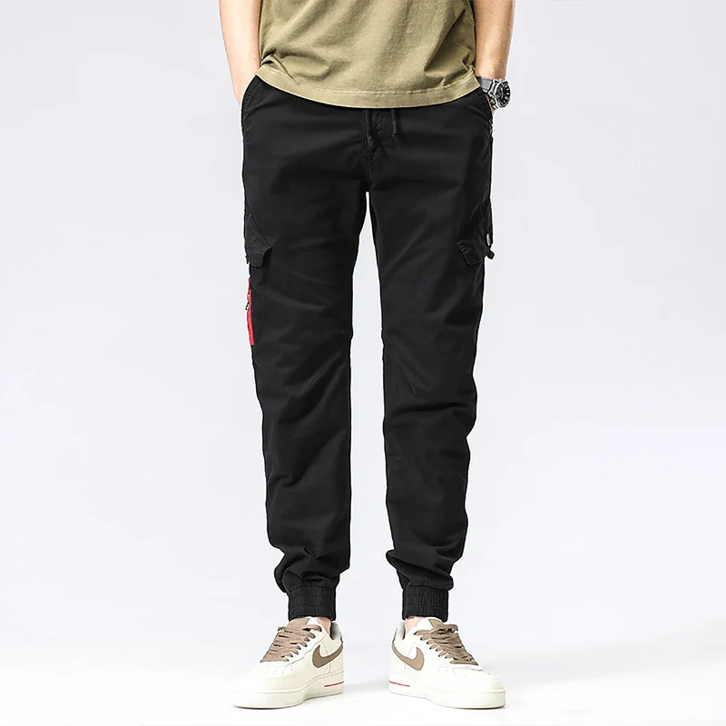 Herren Military-Influenced Cargo-Jogger mit elastischem Komfortbund und Kontrast-Zipper Drune