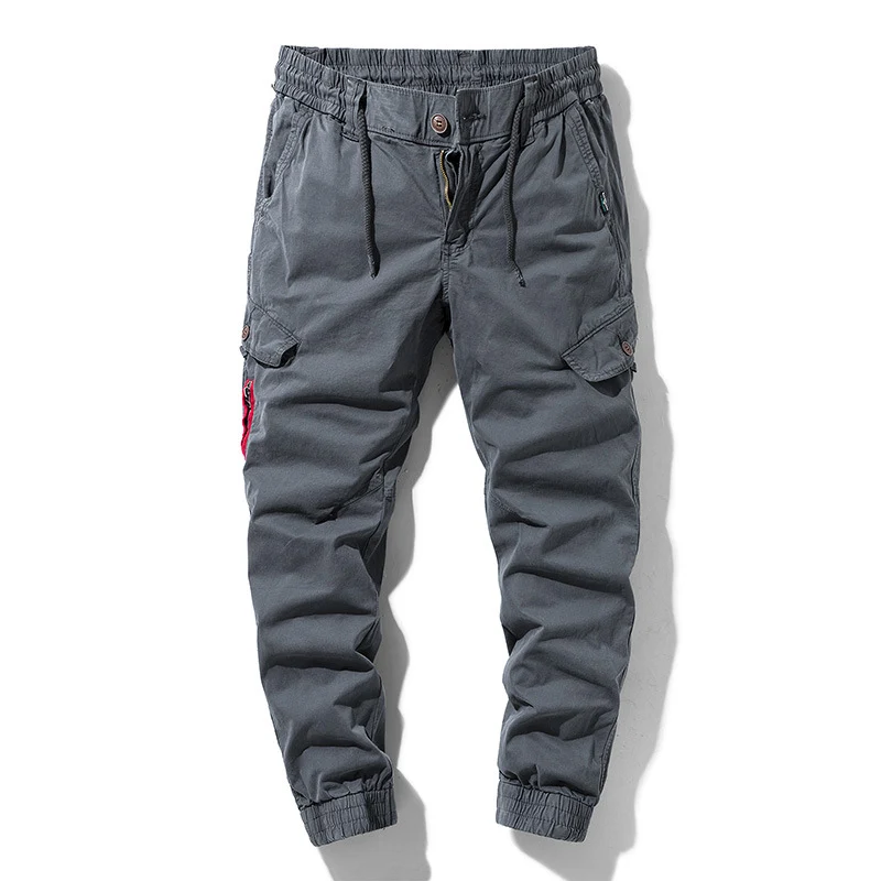 Herren Military-Influenced Cargo-Jogger mit elastischem Komfortbund und Kontrast-Zipper Drune