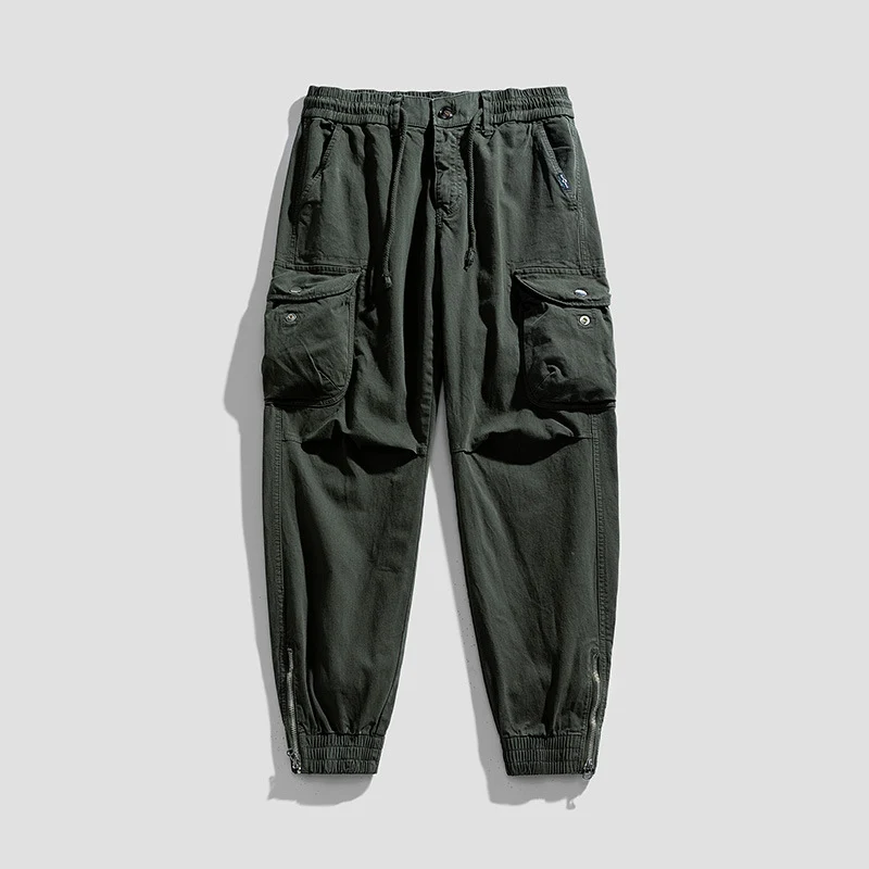 Herren Militärisch inspirierte Cargo-Joggerhose mit Tunnelzugbund und Klapp-Utility‑Taschen Drune