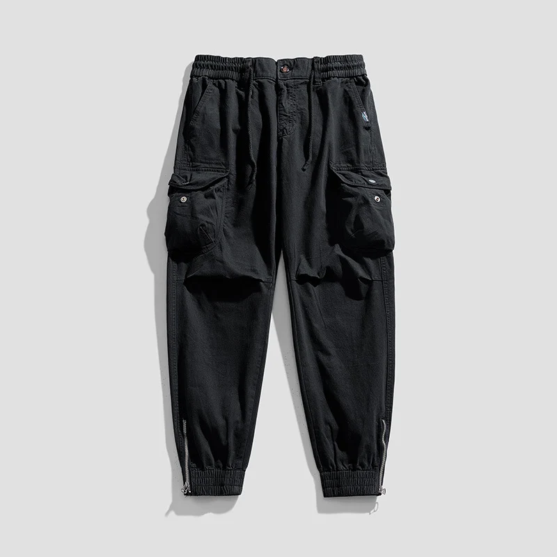 Herren Militärisch inspirierte Cargo-Joggerhose mit Tunnelzugbund und Klapp-Utility‑Taschen Drune