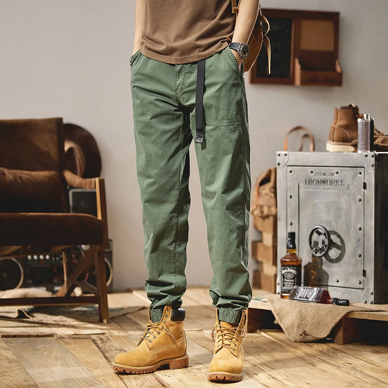 Herren Lockere Utility-Cargohose im Joggerstil mit elastischem Tunnelzugbund Drune