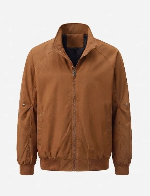 Leichter urbaner Blouson für Herren mit Stehkragen, elastischem Saum und Ärmeltasche