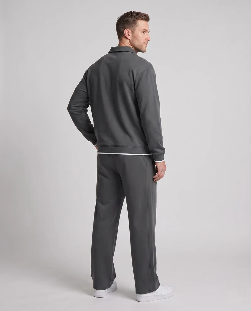 Herren Übergroßes Polohemd und Lockerer Jogginghose Set