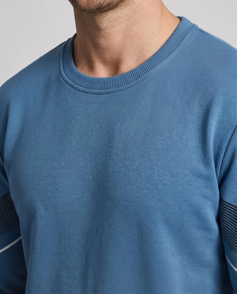 Herren Sportanzug-Set mit Rundhals-Sweatshirt, elastischem Kordelzugbund und Reißverschlusstaschen