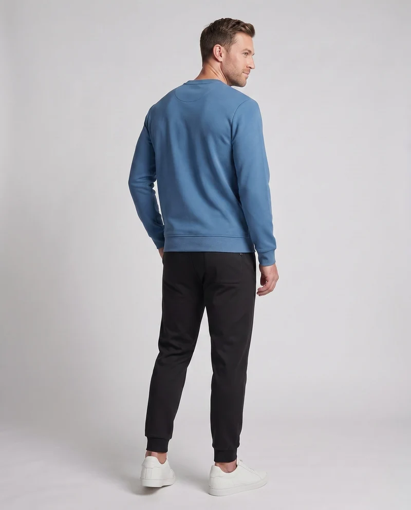 Herren Sportanzug-Set mit Rundhals-Sweatshirt, elastischem Kordelzugbund und Reißverschlusstaschen