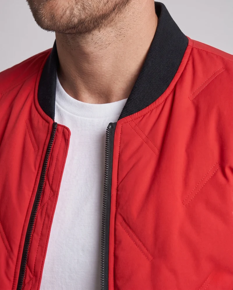 Herren Thermo-Field Blouson im Bomber-Stil mit Rautensteppung und weichem geripptem Kragen